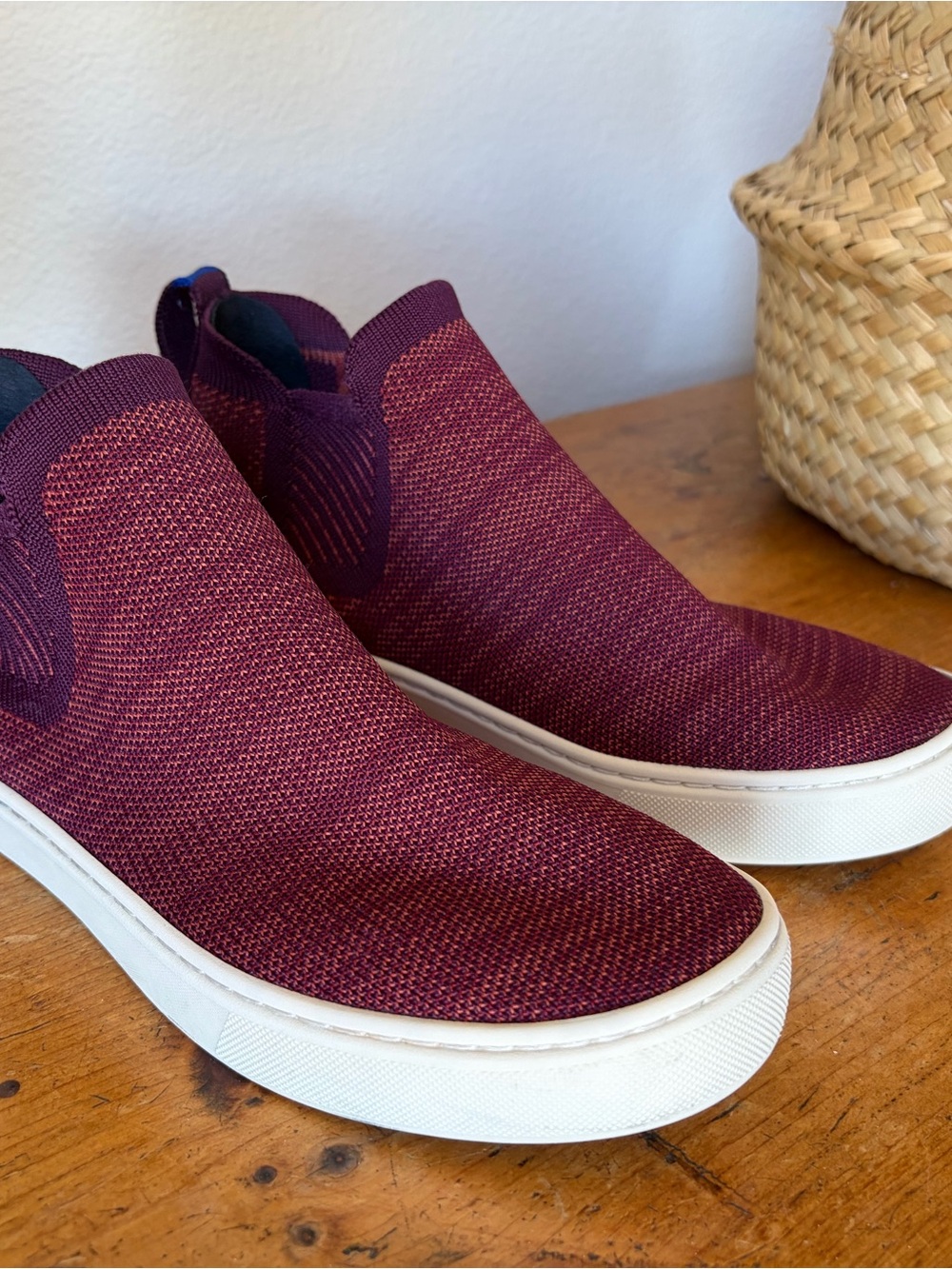 Rothy’s Chelsea Burgundy Boots, Size 6.5
